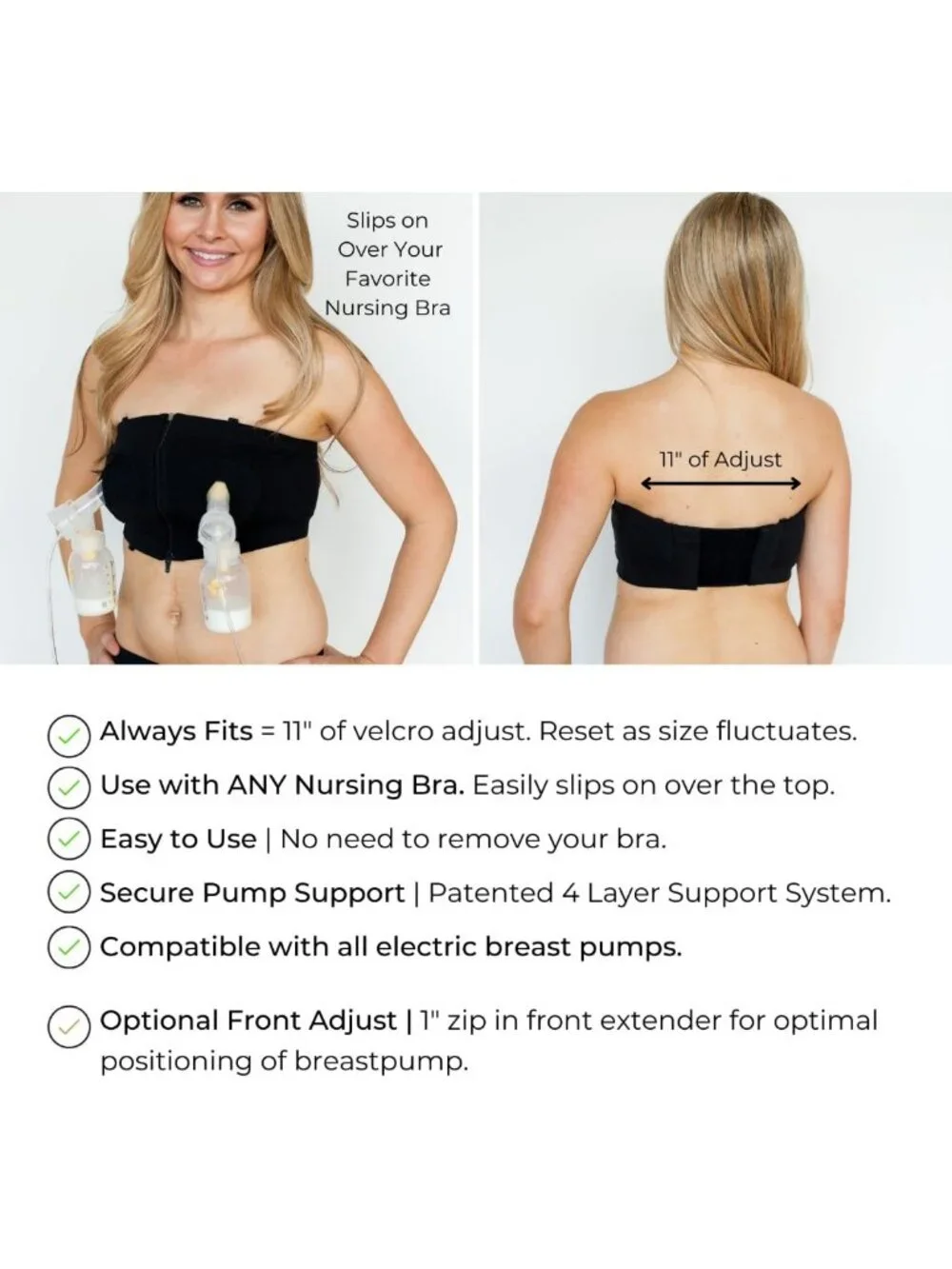Hands-Free Pumping Bra - Comfortable, Adjustable, & Perfect for Nursing Moms